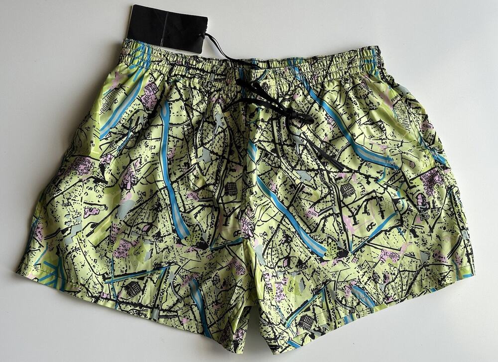 NWT $580 Fendi Men's Light Green Boxer Swim Shorts 36 US (52 Euro) Italy FXB077